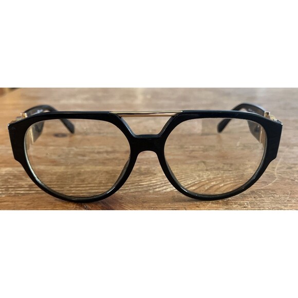 Versace Black Cat Eye Glasses Frames Gold Medusa Model 4372 Eyeglasses Used main image 10
